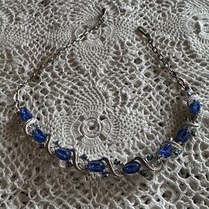 Elegant Blue and Silver Necklace